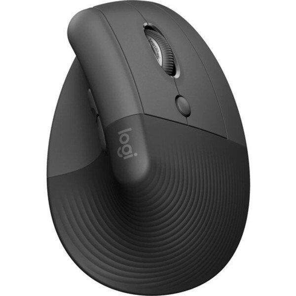 Logitech Lift Vertical Ergonomic Mouse - Optical - Wireless - Bluetooth